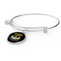 Australian Shepherd Mom Bracelet Stainless Steel or 18k Gold Circle Bangle-Express Your Love Gifts