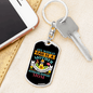 Australian Shepherd Mom Keychain Stainless Steel or 18k Gold Dog Tag Keyring-Express Your Love Gifts