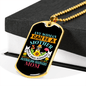 Australian Shepherd Mom Necklace Stainless Steel or 18k Gold Dog Tag 24" Chain-Express Your Love Gifts