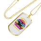 Authentic Made Me Rich Horse Necklace Stainless Steel or 18k Gold Dog Tag 24" Chain-Express Your Love Gifts
