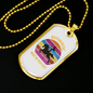 Authentic Made Me Rich Horse Necklace Stainless Steel or 18k Gold Dog Tag 24" Chain-Express Your Love Gifts