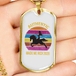 Authentic Made Me Rich Horse Necklace Stainless Steel or 18k Gold Dog Tag 24" Chain-Express Your Love Gifts