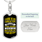 Author Of Your Destiny Keychain Stainless Steel or 18k Gold Dog Tag Keyring-Express Your Love Gifts