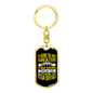Author Of Your Destiny Keychain Stainless Steel or 18k Gold Dog Tag Keyring-Express Your Love Gifts