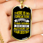 Author Of Your Destiny Necklace Stainless Steel or 18k Gold Dog Tag 24" Chain-Express Your Love Gifts