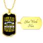 Author Of Your Destiny Necklace Stainless Steel or 18k Gold Dog Tag 24" Chain-Express Your Love Gifts