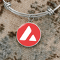 Avalanche (AVAX) Bracelet Stainless Steel or 18k Gold Circle Bangle-Express Your Love Gifts