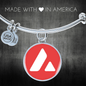 Avalanche (AVAX) Bracelet Stainless Steel or 18k Gold Circle Bangle-Express Your Love Gifts