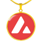 Avalanche (AVAX) Circle Necklace Stainless Steel or 18k Gold 18-22"-Express Your Love Gifts