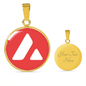 Avalanche (AVAX) Circle Necklace Stainless Steel or 18k Gold 18-22"-Express Your Love Gifts