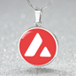 Avalanche (AVAX) Circle Necklace Stainless Steel or 18k Gold 18-22"-Express Your Love Gifts