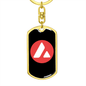 Avalanche (AVAX) Crypto Cryptocurrency Keychain Stainless Steel or 18k Gold Dog Tag Keyring-Express Your Love Gifts
