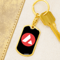 Avalanche (AVAX) Crypto Cryptocurrency Keychain Stainless Steel or 18k Gold Dog Tag Keyring-Express Your Love Gifts