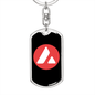 Avalanche (AVAX) Crypto Cryptocurrency Keychain Stainless Steel or 18k Gold Dog Tag Keyring-Express Your Love Gifts
