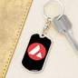 Avalanche (AVAX) Crypto Cryptocurrency Keychain Stainless Steel or 18k Gold Dog Tag Keyring-Express Your Love Gifts