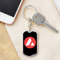 Avalanche (AVAX) Crypto Cryptocurrency Keychain Stainless Steel or 18k Gold Dog Tag Keyring-Express Your Love Gifts