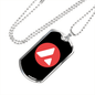 Avalanche AVAX Crypto Necklace Stainless Steel or 18k Gold Dog Tag 24" Chain-Express Your Love Gifts