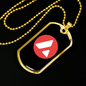 Avalanche AVAX Crypto Necklace Stainless Steel or 18k Gold Dog Tag 24" Chain-Express Your Love Gifts