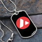 Avalanche AVAX Crypto Necklace Stainless Steel or 18k Gold Dog Tag 24" Chain-Express Your Love Gifts
