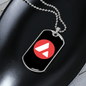 Avalanche AVAX Crypto Necklace Stainless Steel or 18k Gold Dog Tag 24" Chain-Express Your Love Gifts