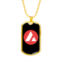 Avalanche AVAX Crypto Necklace Stainless Steel or 18k Gold Dog Tag 24" Chain-Express Your Love Gifts