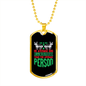 Average Dog Person Necklace Stainless Steel or 18k Gold Dog Tag 24" Chain-Express Your Love Gifts