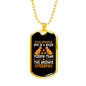 Average Dog Yellow Necklace Stainless Steel or 18k Gold Dog Tag 24" Chain-Express Your Love Gifts