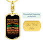 Awesome Firefighter Keychain Stainless Steel or 18k Gold Dog Tag Keyring-Express Your Love Gifts