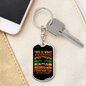 Awesome Firefighter Keychain Stainless Steel or 18k Gold Dog Tag Keyring-Express Your Love Gifts