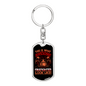 Awesome Firefighter Looks Like Keychain Stainless Steel or 18k Gold Dog Tag Keyring-Express Your Love Gifts