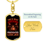 Awesome Firefighter Looks Like Keychain Stainless Steel or 18k Gold Dog Tag Keyring-Express Your Love Gifts