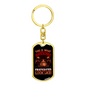 Awesome Firefighter Looks Like Keychain Stainless Steel or 18k Gold Dog Tag Keyring-Express Your Love Gifts