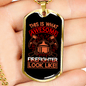 Awesome Firefighter Looks Like Necklace Stainless Steel or 18k Gold Dog Tag 24" Chain-Express Your Love Gifts