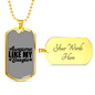 Awesome Like Beagle Necklace Stainless Steel or 18k Gold Dog Tag 24" Chain-Express Your Love Gifts