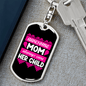 Awesome Mom CAre Her Child Keychain Stainless Steel or 18k Gold Dog Tag Keyring-Express Your Love Gifts