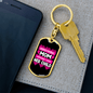Awesome Mom CAre Her Child Keychain Stainless Steel or 18k Gold Dog Tag Keyring-Express Your Love Gifts