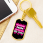 Awesome Mom CAre Her Child Keychain Stainless Steel or 18k Gold Dog Tag Keyring-Express Your Love Gifts