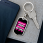Awesome Mom CAre Her Child Keychain Stainless Steel or 18k Gold Dog Tag Keyring-Express Your Love Gifts