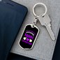 Awesome Mom Looks Like Purple Keychain Stainless Steel or 18k Gold Dog Tag Keyring-Express Your Love Gifts