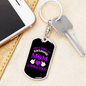 Awesome Mom Looks Like Purple Keychain Stainless Steel or 18k Gold Dog Tag Keyring-Express Your Love Gifts