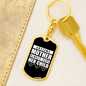 Awesome Mother Always CAre Mom Keychain Stainless Steel or 18k Gold Dog Tag Keyring-Express Your Love Gifts