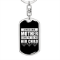 Awesome Mother Always CAre Mom Keychain Stainless Steel or 18k Gold Dog Tag Keyring-Express Your Love Gifts