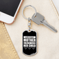 Awesome Mother Always CAre Mom Keychain Stainless Steel or 18k Gold Dog Tag Keyring-Express Your Love Gifts