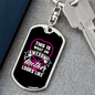 Awesome Mother Look Purple Mom Keychain Stainless Steel or 18k Gold Dog Tag Keyring-Express Your Love Gifts