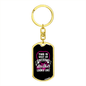 Awesome Mother Look Purple Mom Keychain Stainless Steel or 18k Gold Dog Tag Keyring-Express Your Love Gifts