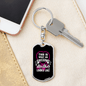 Awesome Mother Look Purple Mom Keychain Stainless Steel or 18k Gold Dog Tag Keyring-Express Your Love Gifts