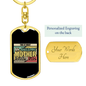 Awesome Mother Looks Like Mom Keychain Stainless Steel or 18k Gold Dog Tag Keyring-Express Your Love Gifts