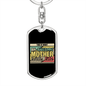 Awesome Mother Looks Like Mom Keychain Stainless Steel or 18k Gold Dog Tag Keyring-Express Your Love Gifts