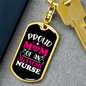 Awesome Nurse Mom Keychain Stainless Steel or 18k Gold Dog Tag Keyring-Express Your Love Gifts