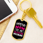 Awesome Nurse Mom Keychain Stainless Steel or 18k Gold Dog Tag Keyring-Express Your Love Gifts